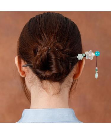 Vintage Flower Hair Stick - Japanese & Chinese Hairpins for Women & Girls | Elegant Hair Accessories - Buy Online on GoSupps.com