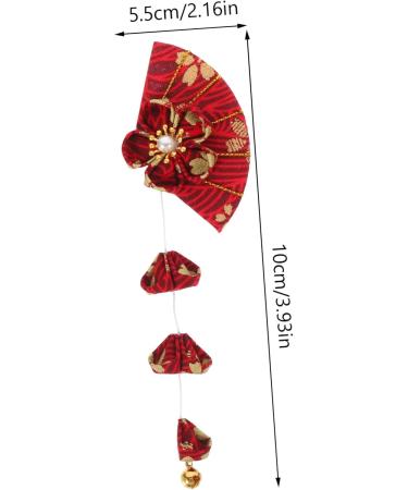 MAGICLULU 4 Pairs Cherry Blossom Hairpin Kawaii Hairpin Fringe Trim Hair Clips for Chinese Decor Decorative Hairclip Graduation Hair Clip Decorate Child Kimono Polyester Delicate - Buy Online on GoSupps.com