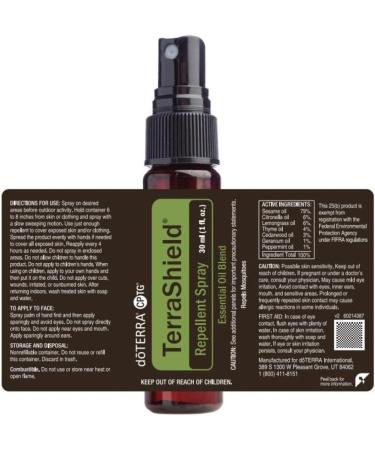 doTERRA Terrashield Essential Oil Outdoor Blend Spray - 30ml(2 Pack) - Buy Online on GoSupps.com