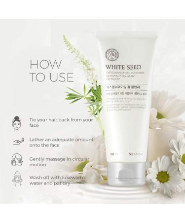 The Face Shop White Seed Peeling Foam Cleanser - Brightening Exfoliant for Radiant Skin | International Shipping Available - Buy Online on GoSupps.com