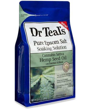 Dr Teal's Hemp Seed Oil Epsom Salt Soak 3 LBS + Foaming Bath 34 FL OZ Bundle - Buy Online on GoSupps.com
