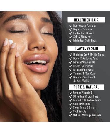 Kapuluan Organic Coconut Oil for Hair & Skin - Raw Extra Virgin, Pure Unrefined Cold Pressed Oil with MCTs - Ideal for Body & Haircare, Growth - Aceite de Coco Organico for Baby, Dogs, Pets - Travel Size - Buy Online on GoSupps.com
