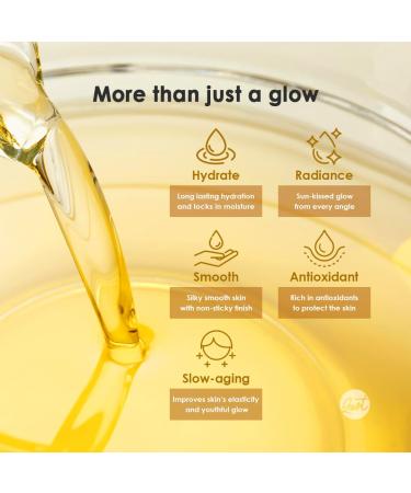 glowiest Effortless Glow Camellia Body Oil Anti-Aging & Antioxidant Formula with Camellia Japonica Hazelnut & Castor Oils Lightweight Fast-Absorbing Deep Moisture 100ml - Buy Online on GoSupps.com