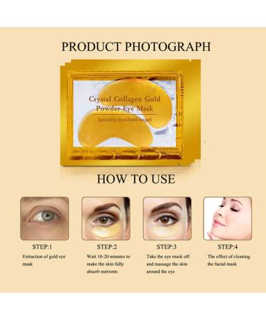 Ardisle 20 Pairs Crystal Collagen 24K Gold Under Eye Gel Pads - Anti-Aging Facial Mask for Wrinkle Reduction | Shop Internationally - Buy Online on GoSupps.com