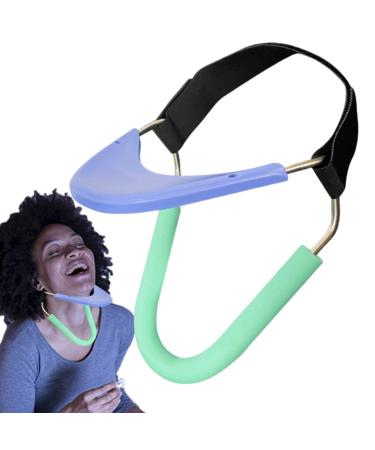 WOTEG Neck traction device |Comfortable home use Cervical Stretcher highly elastic |2 colors neckline breathable adjustable ergonomic for offices classroom student teachers schools blue