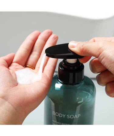 3pc 16.9oz Shampoo & Conditioner Dispenser Bottles - Refillable Pump Containers Set for Shower Body Wash - Reusable Blue Ocean Design - Buy Online on GoSupps.com