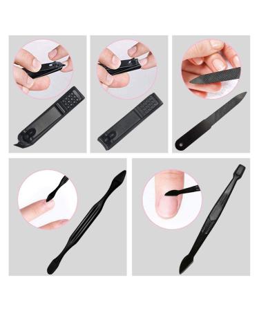 16-Piece Stainless Steel Manicure and Pedicure Kit in Brown Leather Case - Professional Nail Care Tools for Men - Buy Online on GoSupps.com