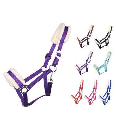 Netproshop Solid Horse Halver Padded and adjustable size.Mini Shetty to Full u cold blood groesses: Shetty color: purple purple Shetty