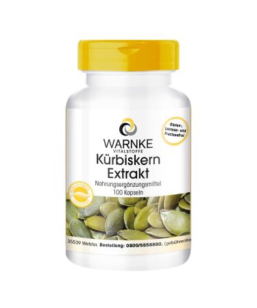 Pumpkin seed extract 500mg - pumpkin seeds plus vitamin E & selenium - high -dose - 100 capsules |Warnke vital substances - German pharmacy quality - Buy Online on GoSupps.com