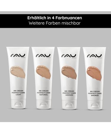 RAU Cosmetics BB Cream Silicone oilfree BB Cream Perfect Care Natural for dry impure normal skin 75 ml makeup care UV protection tinted day cream with zinc vitamin E almond oil panthenol - Buy Online on GoSupps.com