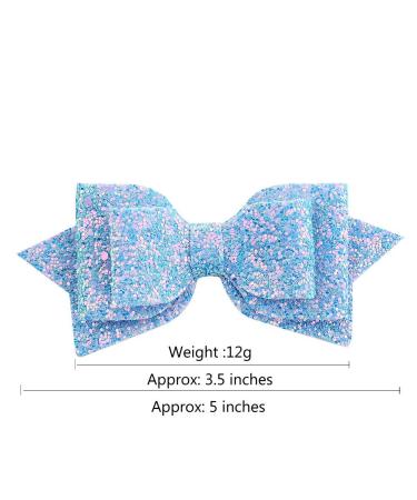 12pcs Glitter Hair Bows Alligator Clips Sparkling Hair Accessories for Kids, Girls, Teens, and Toddlers - Buy Online on GoSupps.com