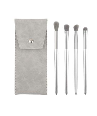 Makeup Brush Set 4 Professional Eye Makeup Brushes Non-irritating Synthetic Fiber Bristles With Travel Cosmetic Bag Foundation Brush