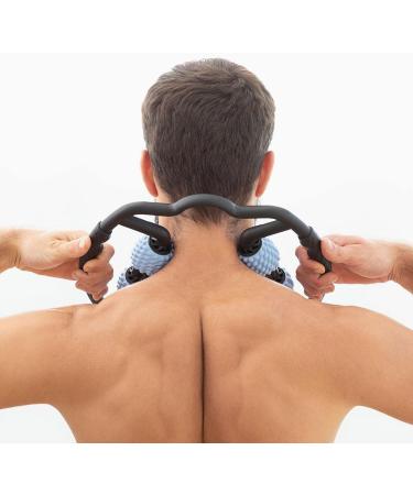 InnovaGoods Self-Massager with Rollers for Adults | Unisex Black & Blue - Portable 25 x 27 x 5 cm - International Shipping Available - Buy Online on GoSupps.com