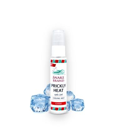 SNAKE BRAND Cooling Mist Direct Effect Instant Cool Down Body Classic Original Scent 1.1 Oz (30 ml) - Daily Use Body Mist Rose 1.1 Fl Oz (Pack of 1)