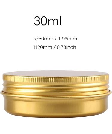 Shop 24-Piece Set: 30ml Gold Aluminum Jars with Screw Caps - Ideal for Cosmetics & Storage - Buy Online on GoSupps.com
