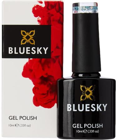 Bluesky Mint Blue Chunky Glitter DAZZLING - BLZ49 - UV/LED Soak Off Gel Nail Polish 10ml + 2 Diva World Shine Wipes for FREE - Buy Online on GoSupps.com