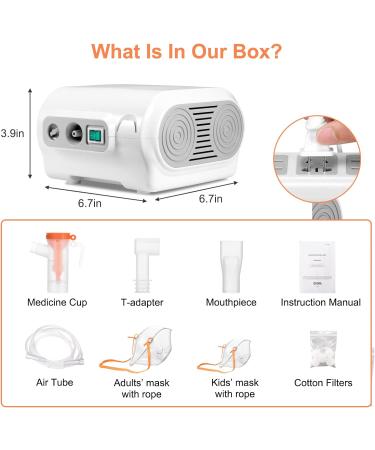 Portable Compressor Nebulizer for Adults & Kids - Personal Steam Inhaler for Breathing Problems - Buy Online on GoSupps.com