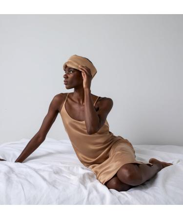 Lunya Washable Silk Sleep Mask - Hushed Tan Large | Luxury Sleep Accessories for International Shipping - Buy Online on GoSupps.com