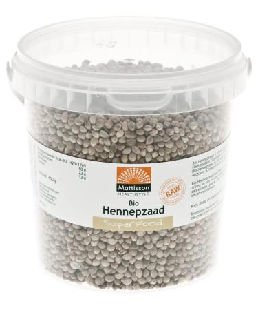 Unhulled organic hemp seeds - 400 g
