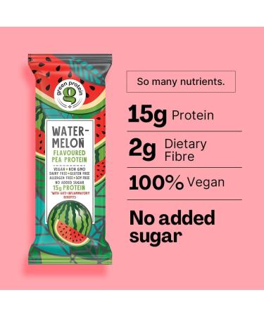 GREEN. PROTEIN Vegan Plant Pea Protein Isolate Powder 15gm Protein Per Serving No Added Sugar 100% Vegan Soy Dairy Gluten & Allergen Free Shark Tank Watermelon Flavor Pack Of 12 23 gm each - Buy Online on GoSupps.com