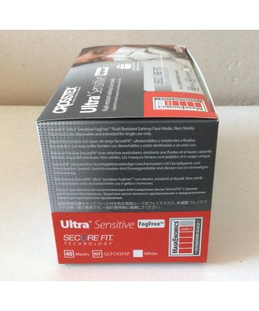 Crosstex CR-GCFCXSF Ultra Sensitive Fogfree Earloop Mask White 40 Pack - Buy Online on GoSupps.com