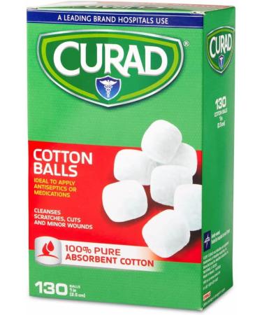 Curad Sterile Cotton Balls - 130/Box | High-Quality Medical Grade Cotton - Buy Online on GoSupps.com
