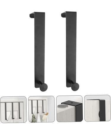 Uonlytech Clothes Rack 2pcs Door Hook Wall Mounted Clothes Hanger Towel Valet Towel Hanger Punch- Hook Bedroom Door hat Towel Holder 21x4.5cm Black - Buy Online on GoSupps.com