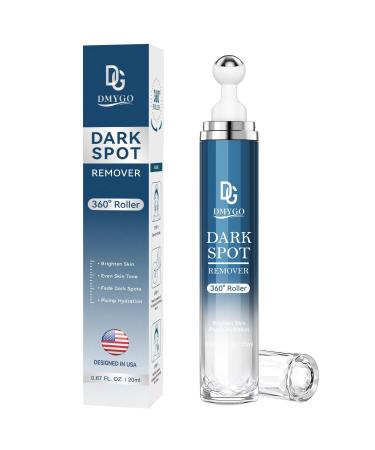 Dark Spot Remover for Face and Body Dark Spot Corrector Serum Age Spot & Freckles Remover Skin Care Serum for Uneven Skin Tone with 360 Roller Massage Ball 0.67 fl. oz 0.67 Fl Oz (Pack of 1)