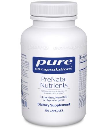 Pure Encapsulations PreNatal Nutrients | Multivitamin Supplement to Support Pregnancy, Lactation, and Maternal/Fetal Health* | 120 Capsules 120 Count (Pack of 1)