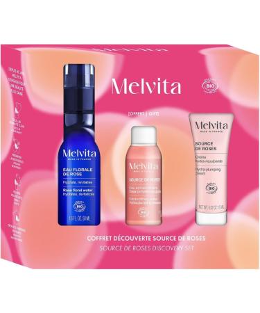 Melvita Hydrating and plumping set: complete routine with rose floral water hydra-plumping essence and cream for radiant and revitalized skin Eco-responsible Ideal for the Holidays - Buy Online on GoSupps.com