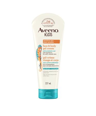 Aveeno Kids Face & Body Gel Cream Prebiotic Oat Moisturizer Hypoallergenic Lotion Sensitive Skin Body Cream 227 mL