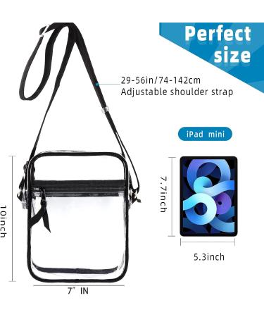 DONGGANGAJI Clear Crossbody Bag - Stadium Approved for Concerts - Black - Buy Online on GoSupps.com