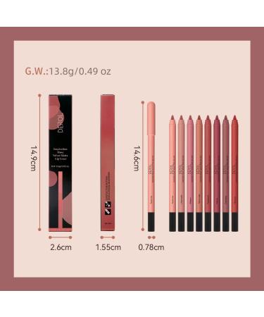 KISSIO Creamy Lip Liner Pencil | Long Lasting Matte Lip Liner (03#Whisper) | Non-Dry & Easy to Use | Cruelty-Free | 0.02 oz - Buy Online on GoSupps.com