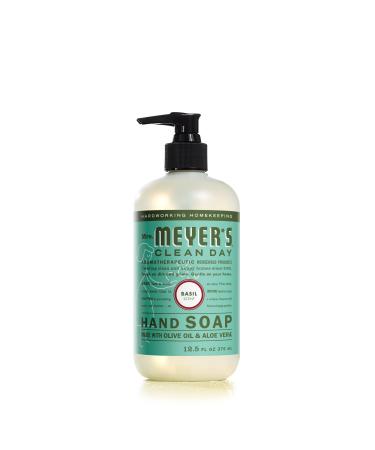 Mrs. Meyer's Clean Day's Hand Soap, Made with Essential Oils, Biodegradable Formula, Basil, 12.5 fl. oz
