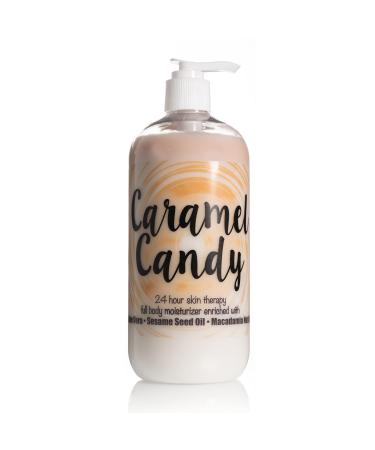 The Lotion Company 24 Hour Skin Therapy Lotion  Full Body Moisturizer  Paraben Free  Made in USA  Caramel Candy Fragrance  w/Aloe Vera 16 Ounces Caramel 16 Fl Oz (Pack of 1)