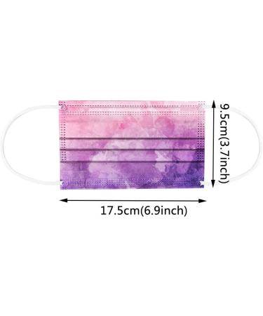 DeaamyGly 50-Pack Colorful 3-Layer Disposable Face Masks - Breathable Neck Gaiter for Adults - Buy Online on GoSupps.com