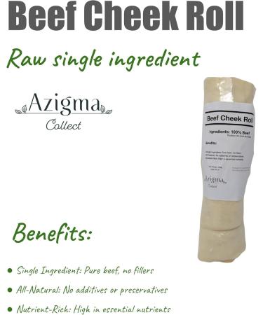 Beef Cheek Roll for Dogs Natural Chew Treat Large (10-12 inches) - Buy Online on GoSupps.com