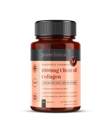 Collag ne Marin UltraColl 1000 mg x 180 comprim s (6 mois de stock). Le seul collag ne anti- ge brevet de types I II III et VII 180 Unit (Lot de 1)