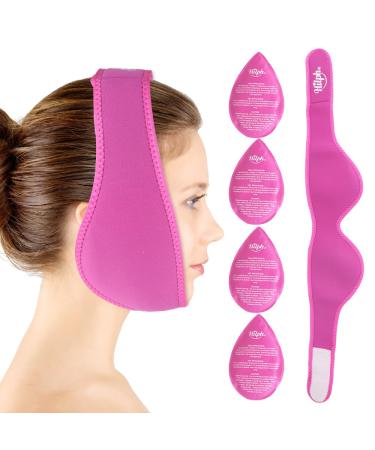 Hilph K hlpads wisdom teeth face cooling compress Coolpack for pine chin adjustable cold pillows cold warm compress for temporomandibular joint pain pine relaxation - 4 pieces rose