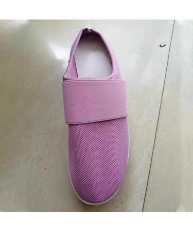 FAMYNGL Diabetic Shoes for Men and Women - Wide Width Adjustable Closure Orthopedic Sneakers - Pink, Size 41 - Buy Online on GoSupps.com