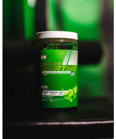 Limitless Pharma Pure Creatine Gummies | 5g Creatine Monohydrate | Increases Muscle Strength Endurance & Performance | Low Sugar GMO Free Vegan | 60 Servings 180 Gummies (Apple Twist) - Buy Online on GoSupps.com