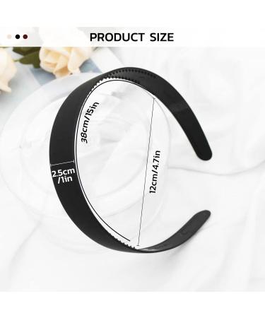 Shop 3-Pack Satin Hard Headbands | Slipproof Hair Bands for Women | Perfect Gift for Wife or Girlfriend - 2.5 cm Wide - Buy Online on GoSupps.com