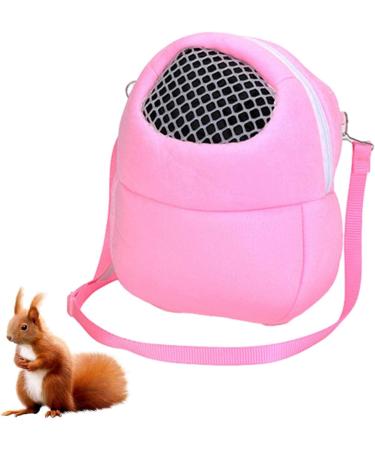 Hamster Backpack Carrier | Three Size Pet Dog Carrier Bags Pink Green Blue Portable Bag Hedgehog Hamster Breathable Shoulder Bags Uwariloy Large Pink - Buy Online on GoSupps.com