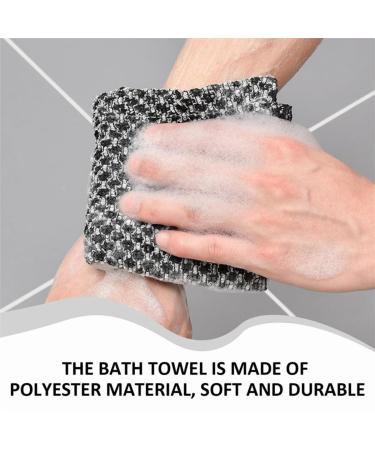 39in Hexagon Weave Towel Exfoliating Shower Skin Bath Towel Japanese Hexagon Weave Exfoliating Towels Body Scrubber with 2 Sides Deep Cleansing for All Skin Types (2pcs) - Buy Online on GoSupps.com