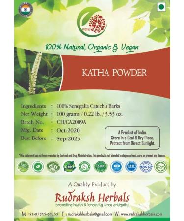  QURA QURA Herbals Katha 100% Acacia Catechu Bark Powder (100 g) - Buy Online on GoSupps.com