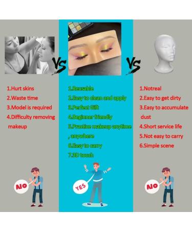  spier spier 3D Makeup Practice Chart Realistic Mat Eyeliner Eyeliner for Realistic Eye Skin Mapping Practice Template for DIY Lovers or Professionals - Buy Online on GoSupps.com