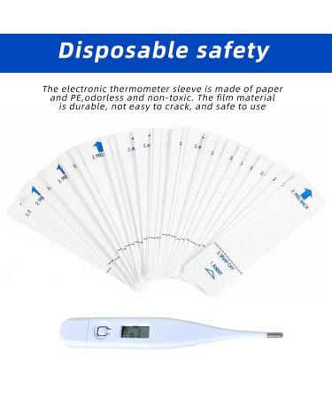 100 Pieces Digital Thermometer Probe Covers Disposable Thermometer Sleeves Universal Electronic Thermometer Covers for Accurate Sanitary Oral Rectal and Underarm Digital White 100pcs - Buy Online on GoSupps.com