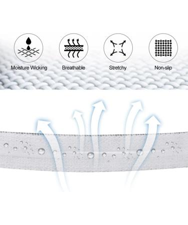 URAQT Sport Headbands 5 Pack - Non-Slip Elastic Hair Bands for Women and Men - Exercise Sweat Bands for Running, Gym, Football, Yoga - Slim Athletic Headbands - Buy Online on GoSupps.com