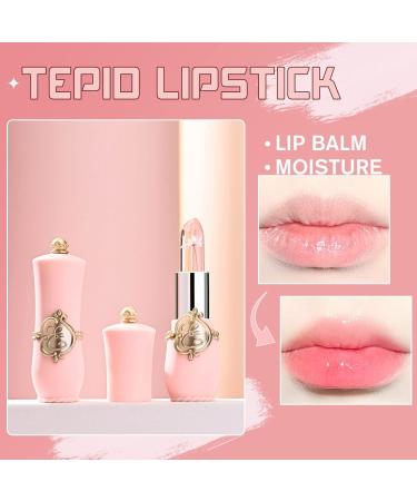 6 Colors Crystal Jelly Lip Balm Flower Lipstick Temperature Color Changing Lip Balm Transparent Gloss Long Lasting Moisturizing Makeup - Buy Online on GoSupps.com
