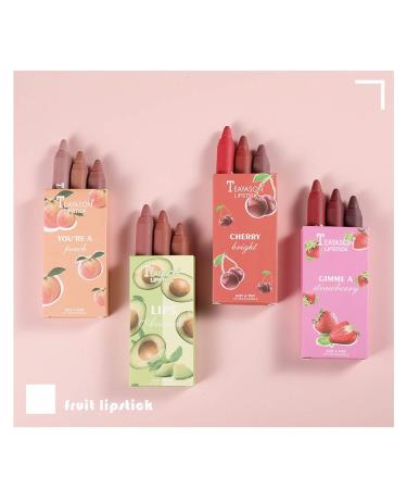 Xiahium 3Pcs Crayon Lipstick Set - Matte Velvety Nude, Waterproof, Long Lasting, High Pigmented Lip Makeup for Women - Buy Online on GoSupps.com